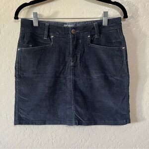 Y2K Horny Toad Navy Corduroy Mini Skirt Size 2